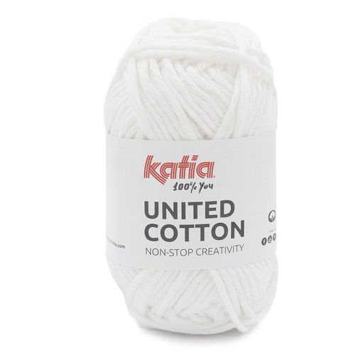 Fil coton amigurumis , coloris 1, blanc, katia united coton