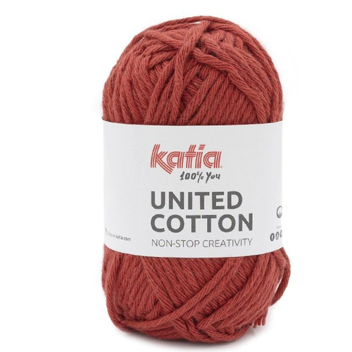 Fil coton amigurumis , coloris 42, rouge, katia united coton