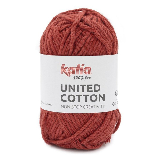 Fil coton amigurumis , coloris 4, rouge, katia united coton