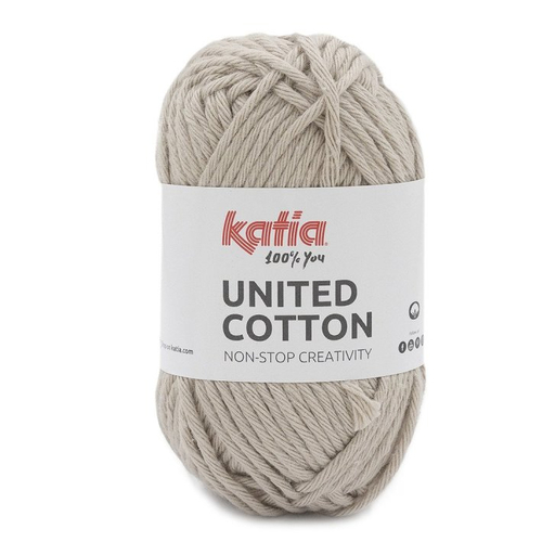 Fil coton amigurumis , coloris 13, gris pierre, katia united coton