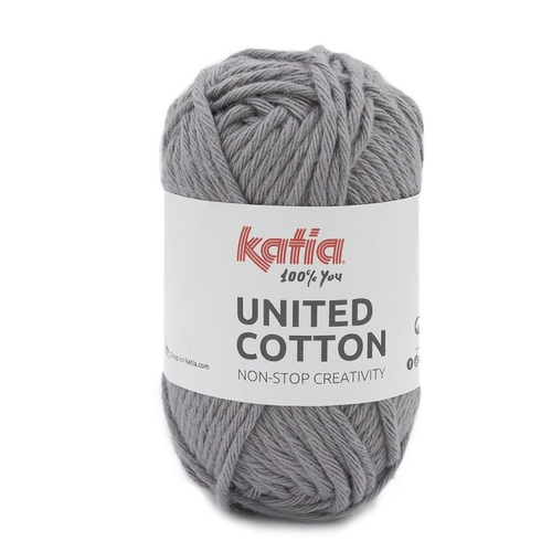 Fil coton amigurumis , coloris 15, gris moyen, katia united coton