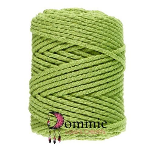 Fil macramé 5 mm - coton lammy yarns - col 071 vert anis