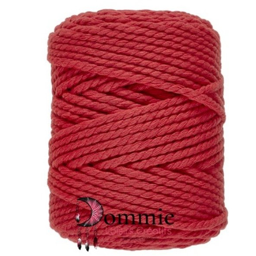 Fil macramé 5 mm - coton lammy yarns - col 043 rouge