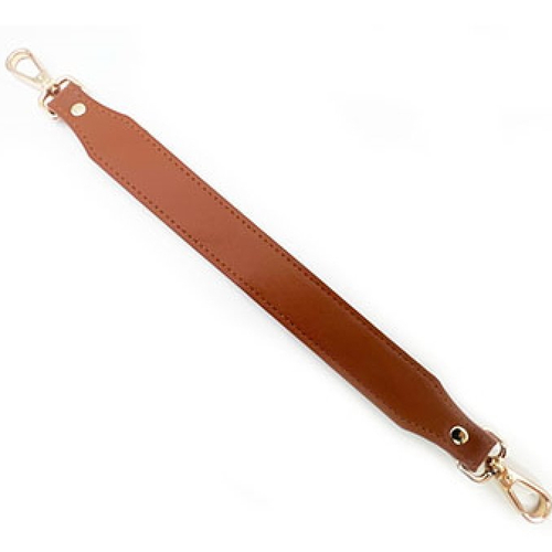 Lanière poignée  de sac en simili cuir marron - 36 cm