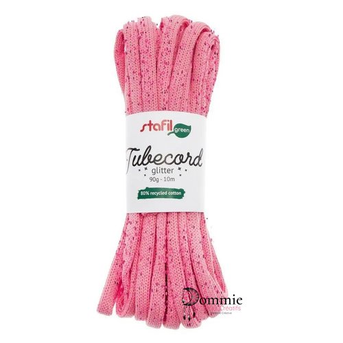 Cordon tubulaire rose glitter de stafil - tube cord stafil