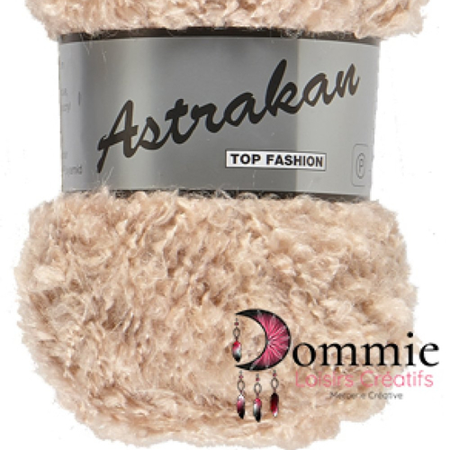 Laine astrakan beige col 710 , laine fourrure