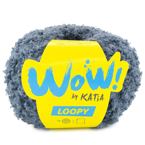 Katia wow loopy, col 161 bleu jeans