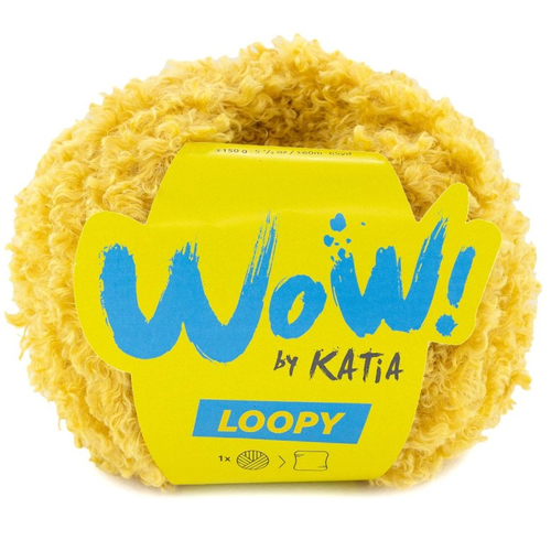 Katia wow loopy, col 157 jaune moutarde