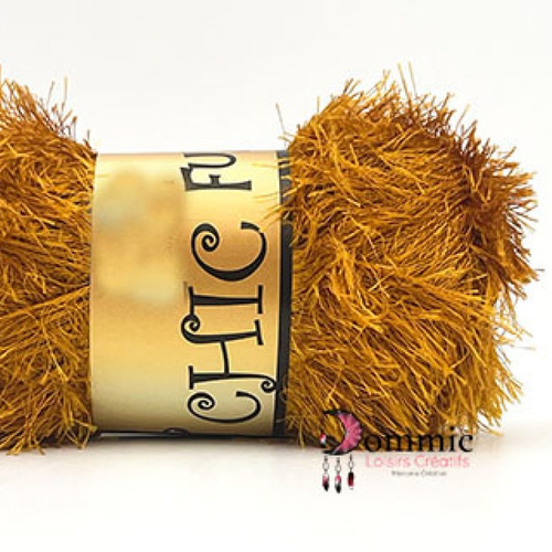 Fil peluche chic fur lux coloris doré