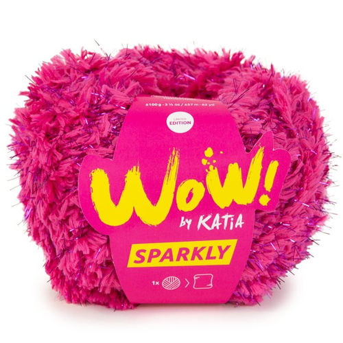 Katia wow sparkly, col 203 rose lilas
