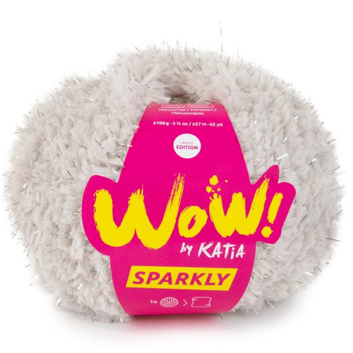 Katia wow sparkly, col 101 beige argent