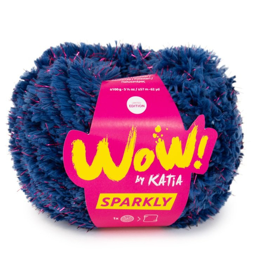 Katia wow sparkly, col 204 bleu fuchsia