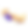 Fermoir clic clac en bois wood prisma pour sac , col violet