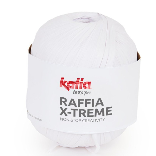 Pelote de raphia col 100 blanc - raffia x-treme  de katia