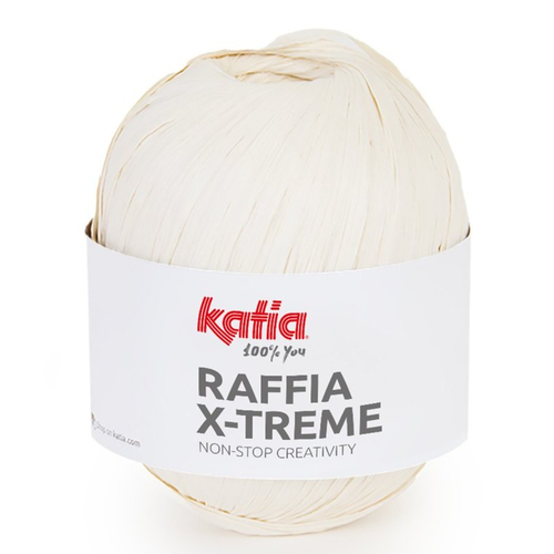 Pelote de raphia col 101 blanc  écru - raffia x-treme  de katia