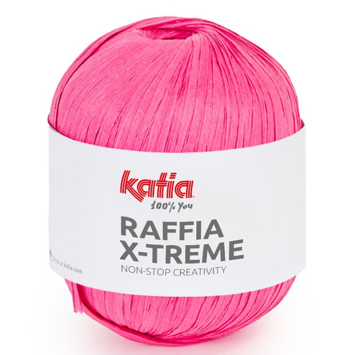 Pelote de raphia col 106 rose fuchsia - raffia x-treme  de katia