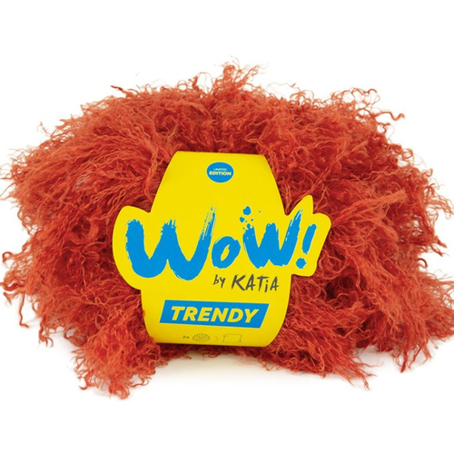 Fil peluche wow trendy  katia  coloris 304 orange