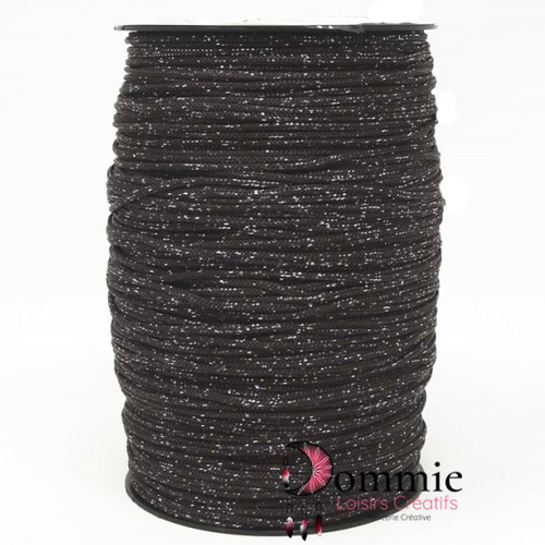 Magic sac shine glitter 500 g  - 500 mètres argent marron 75 ,  cordon  thaî 100% polypropylène