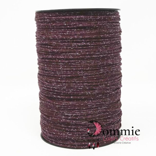 Magic sac shine glitter 500 g  - 500 mètres argent bordeaux 54  ,  cordon  thaî 100% polypropylène