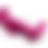 Fermoir clic clac candy résine pour sac , col rose fuchsia