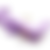 Fermoir clic clac candy résine pour sac , col violet lilas