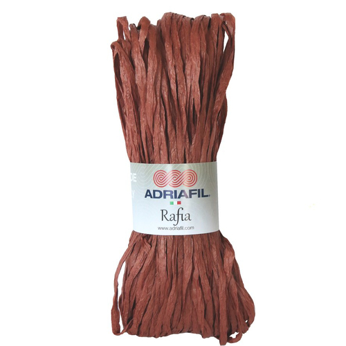 Rafia adriafil marron terre brulé 50g  col 52, raphia de celullose végétale ,