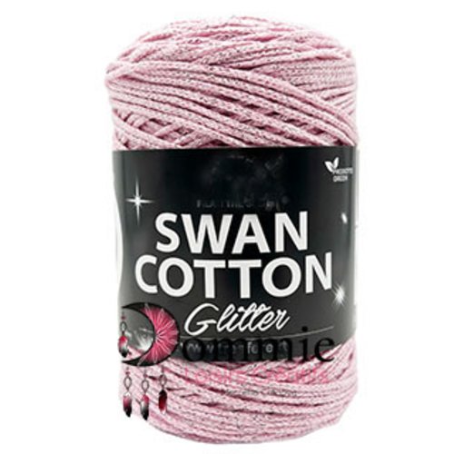 Magic sac, rose argent  col 12 , swan cotton glitter  -  réalisation de sacs, pochettes, cabas