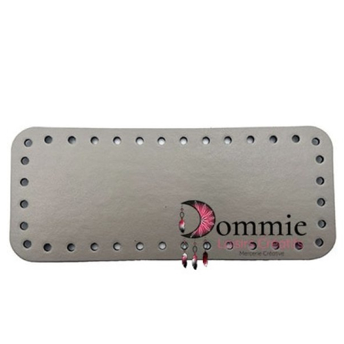 Fond de sac gris clair, 20 x 8 cm en eco cuir