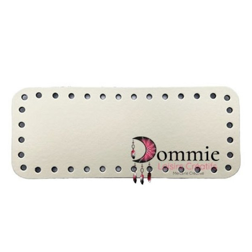Fond de sac beige crème, 20 x 8 cm en eco cuir