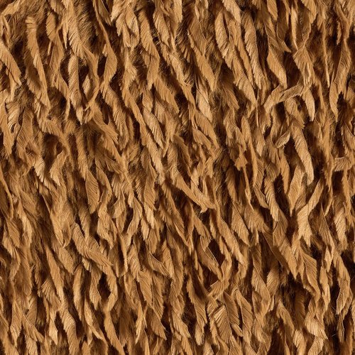 Tissu en fausse fourrure eathfer hair - coloris moka