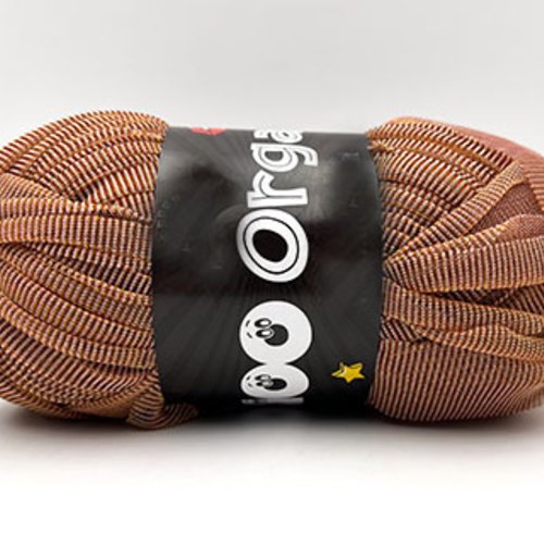 Fettuccia waoo  organza col 141 marron caramel, trapilho lycra