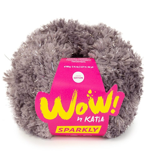 Katia wow sparkly, col 103 gris argent