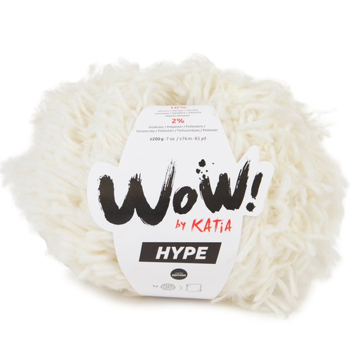 Katia wow hype, col 100 ecru