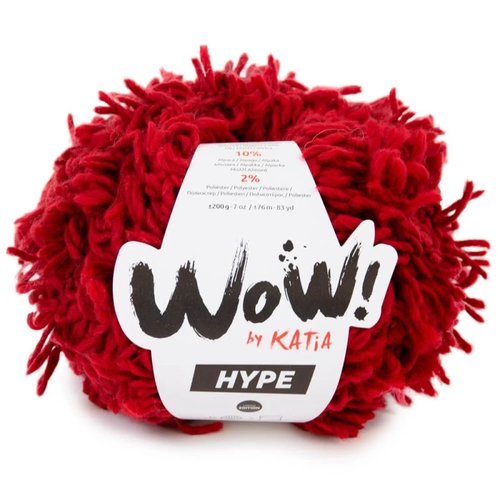 Katia wow hype, col 111  bordeaux clair
