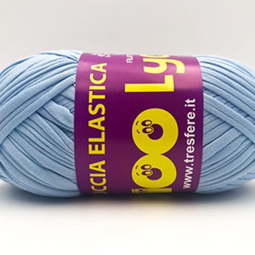 Fettuccia waoo  lycra  col 15 bleu ciel , trapilho lycra