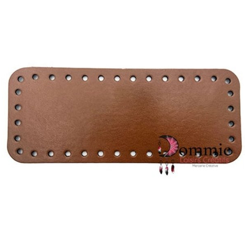 Fond de sac marron cuir, 19 x 8 cm en eco cuir