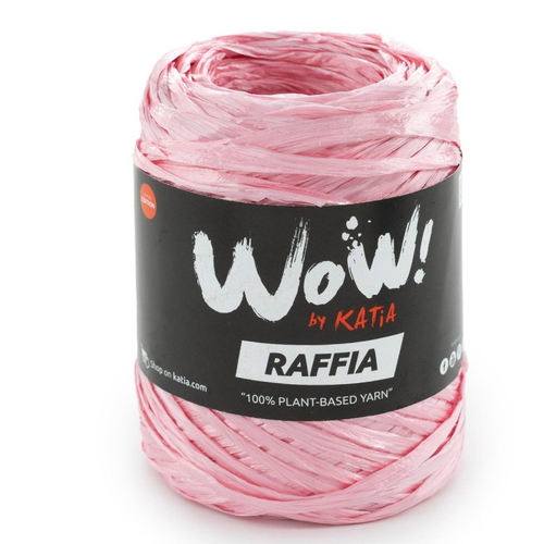 Fil de raphia de viscose 50g - col 65 , raffia  wow !  katia de celullose végétale
