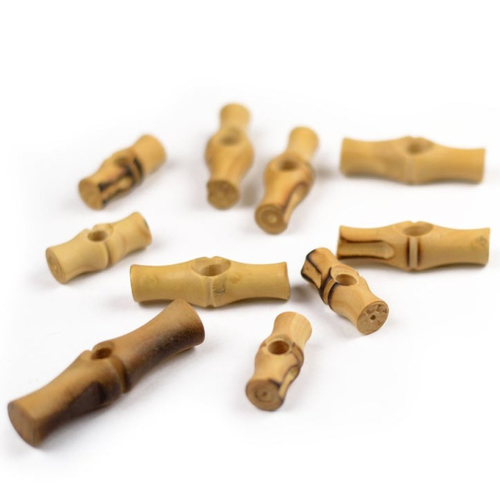 4 Boutons Buchette En Bois 20 Mm Coloris Naturel - La Maison De L'écusson