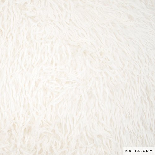 Tissu en fausse fourrure eathfer hair - coloris ivoire