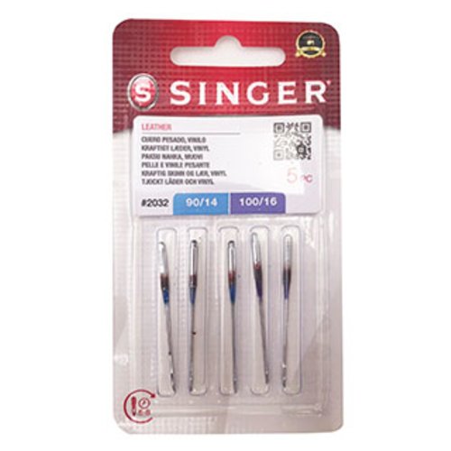 Aiguilles machine à coudre cuir singer. lot de 5 taille 90 - 100