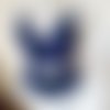 Ensemble lingerie caraco+boxer en dentelle sur lycra bleu marine  taille  38  bonnet 80/85/90.