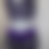 Ensemble lingerie caraco-shorty en dentelle violet taille 38/40