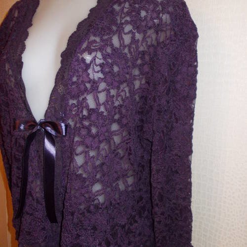 Gilet Boléro Noir Habillé En Dentelle - Taille 42 - Marque 123 Un Deux Trois - Neuf Avec étiquettes