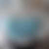 Top bustier  poitrine cache sotien-gorge en dentelle lycra bleu turquoise taille38/40 longueur 18 cm