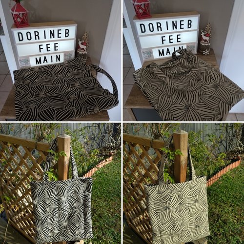 Tote bag en tissu jacquard
