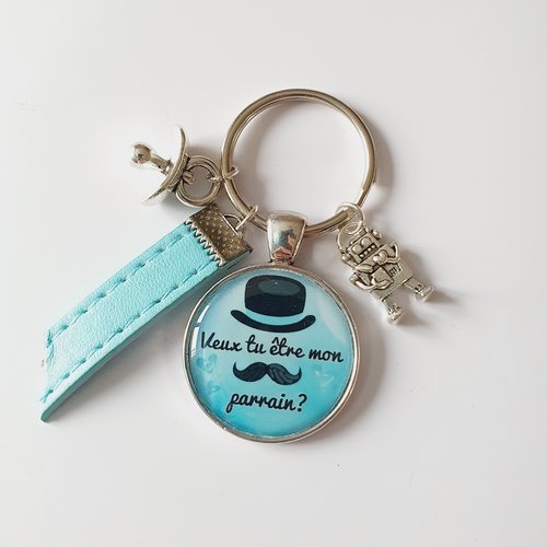 Porte Clés Les clefs du bonheur de mon parrain