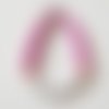 Bracelet prénom heishi femme, enfant ou adolescent rose fuchsia blanc élastique - idée cadeau fête anniversaire
