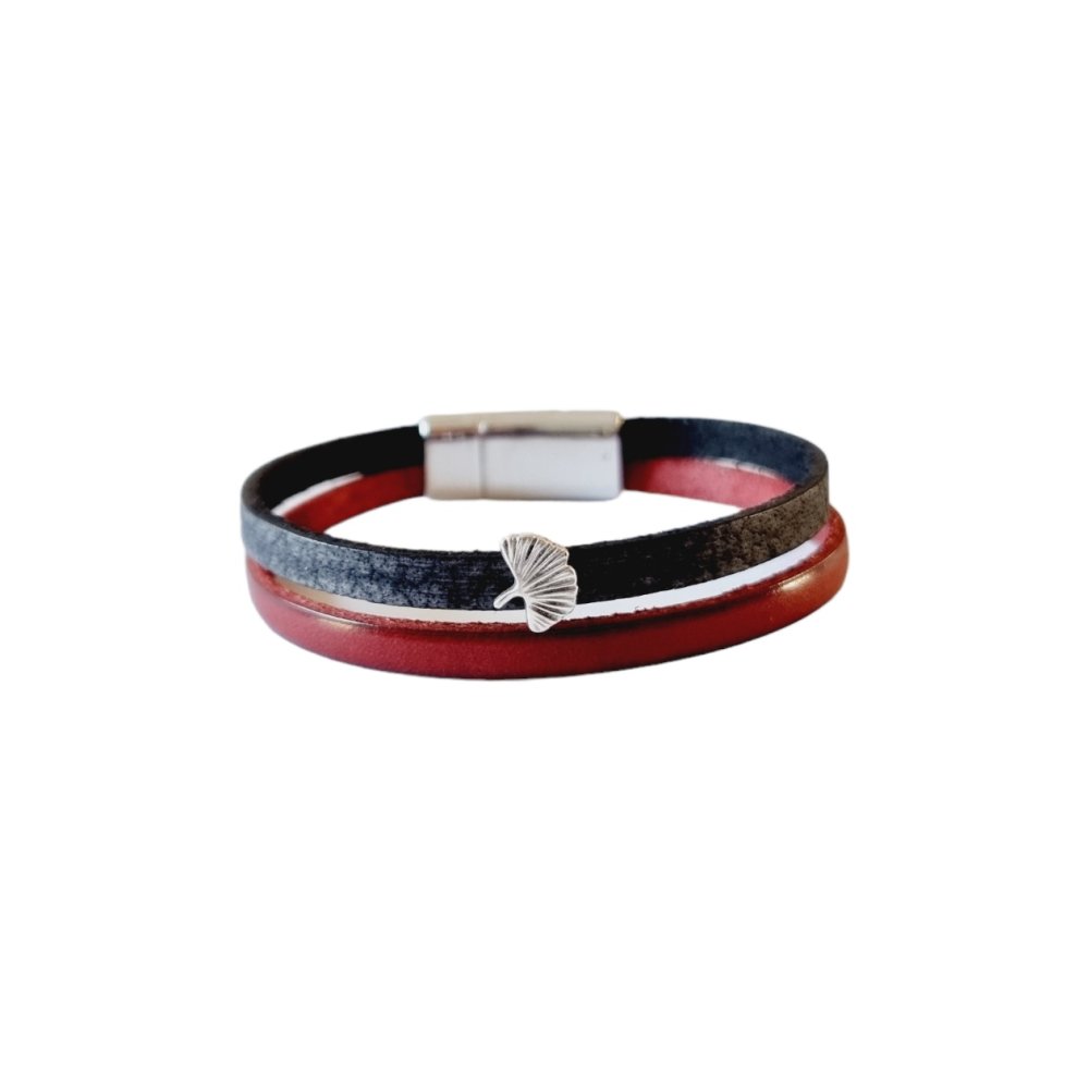 Bracelet ruban en satin rouge PAPA D'AMOUR