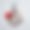 Porte-clef maman chérie pompon rouge chat coeur et perles - idée cadeau maman noël fête des mères  anniversaire
