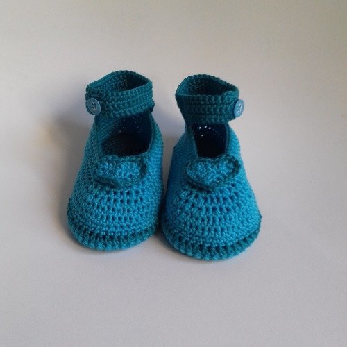  commande reservée:ballerine en coton  bleu turquoise et émeraude  et chausson gris
